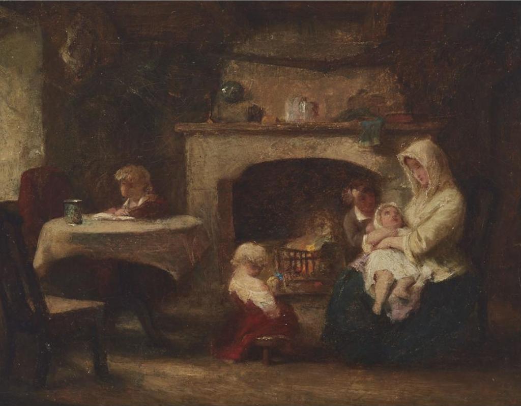 British Victorian - Family By The Hearth