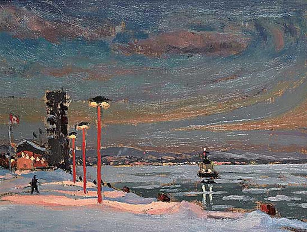 Antoine Bittar (1957) - Red Lamp Posts, Quebec City