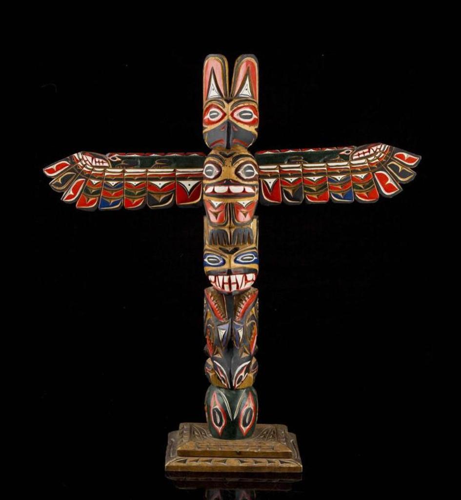 Rita Williams - a carved and polychromed totem pole