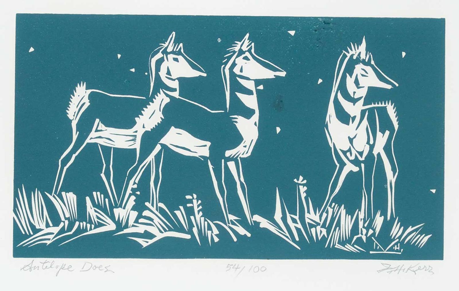 Illingworth Holey (Buck) Kerr (1905-1989) - Antelope Does  #54/100