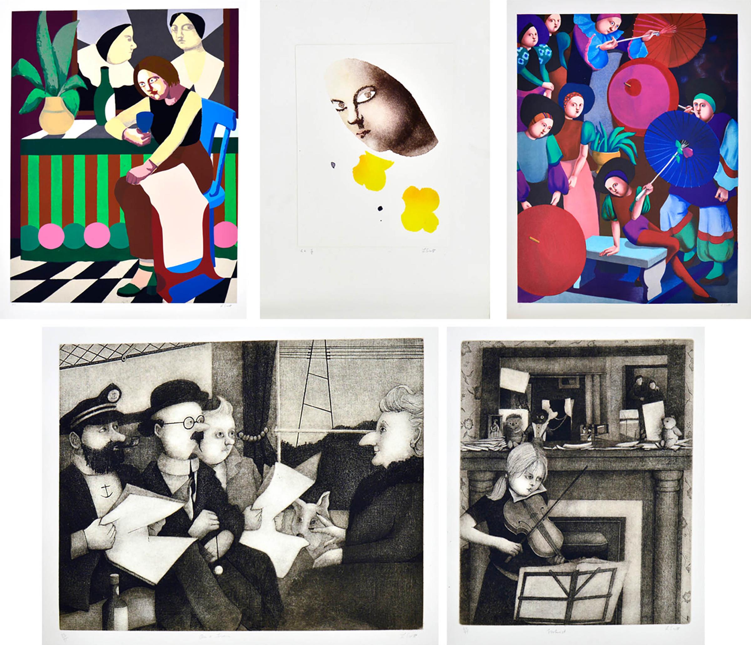Louise Scott (1936-2007) - Ensemble de 5 sérigraphies  originales