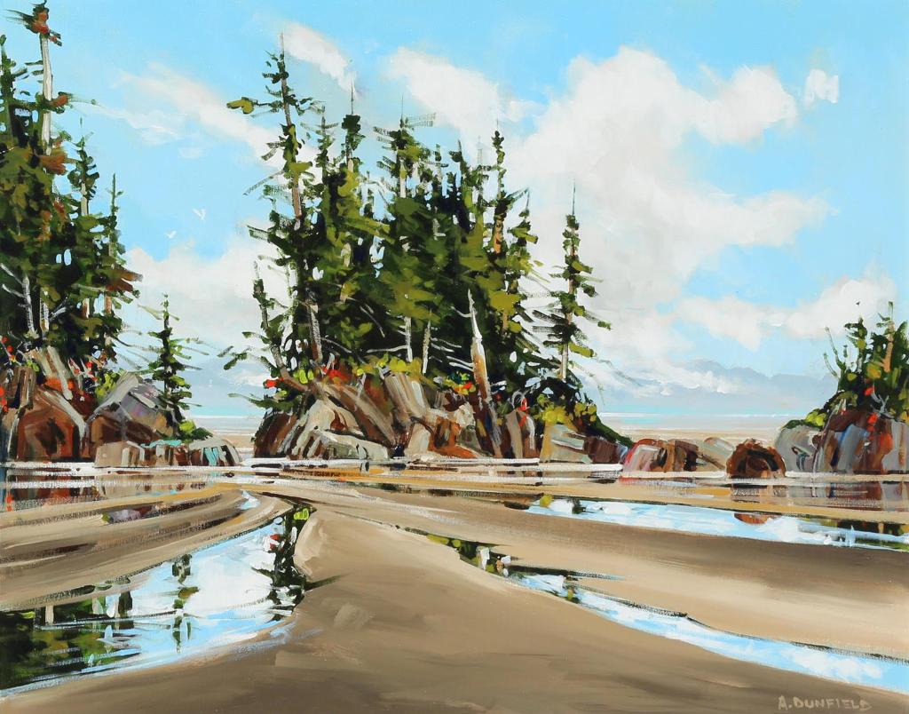 Allan Dunfield (1950) - High And Dry (Inspired By Crystal Cove Near Tofino On  Vancouver Islands West Coast); 2015