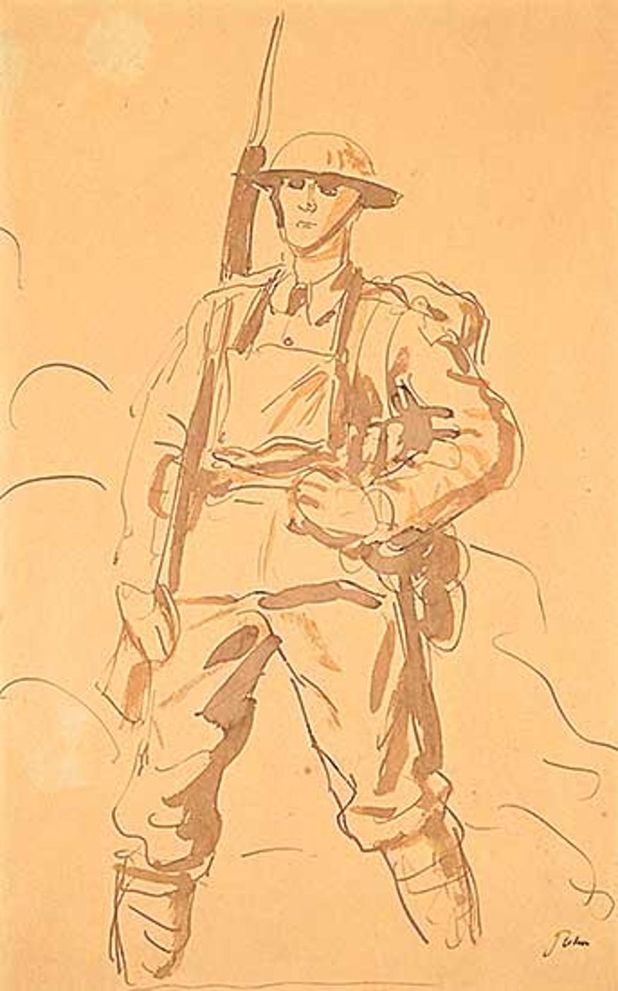 Augustus Edwin John (1878-1961) - Untitled - Soldier