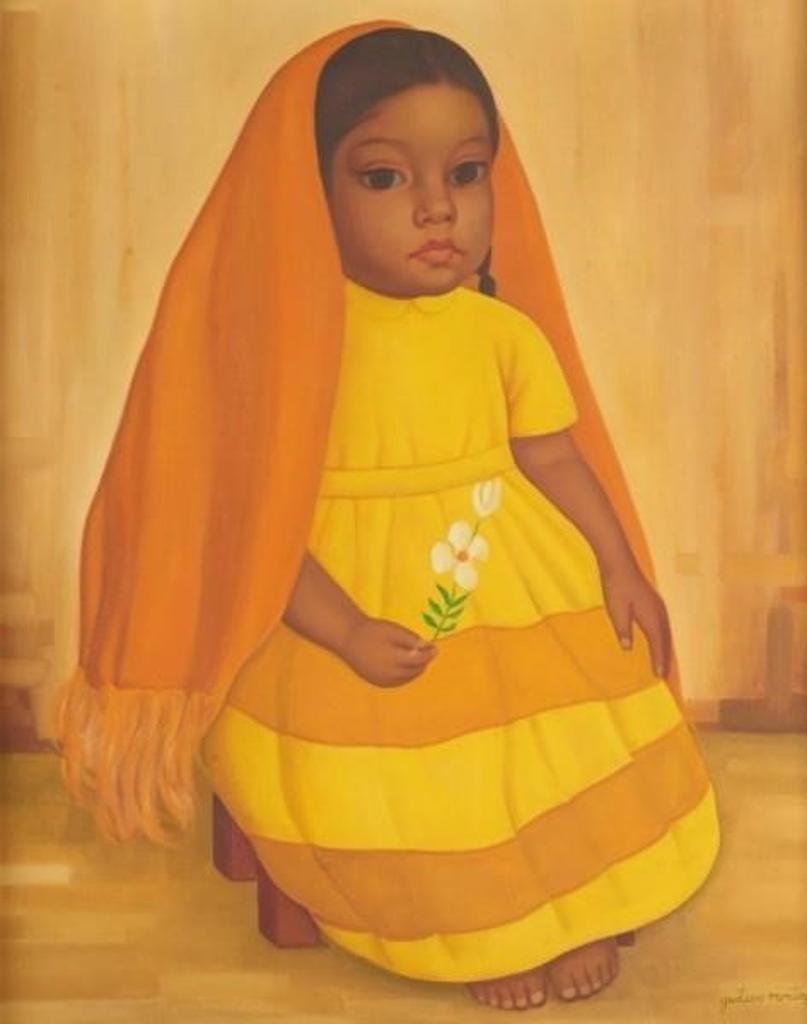 Gustavo Montoya (1905-2003) - Girl in Yellow Dress