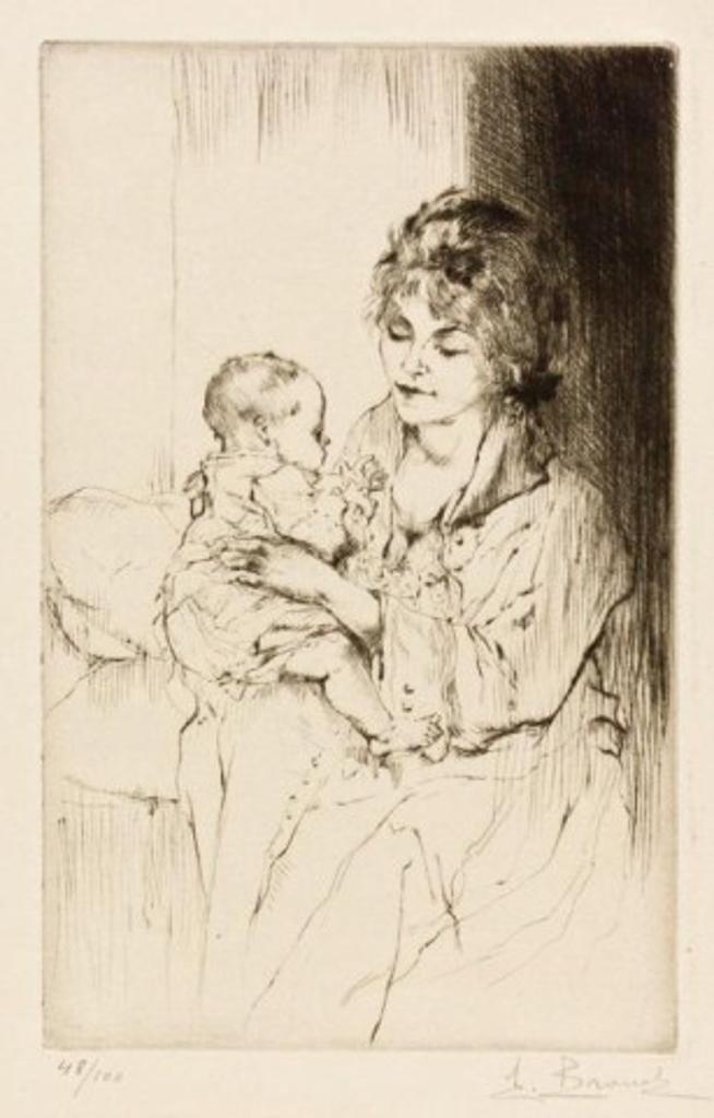 Auguste Brouet (1872-1941) - Mother & Baby
