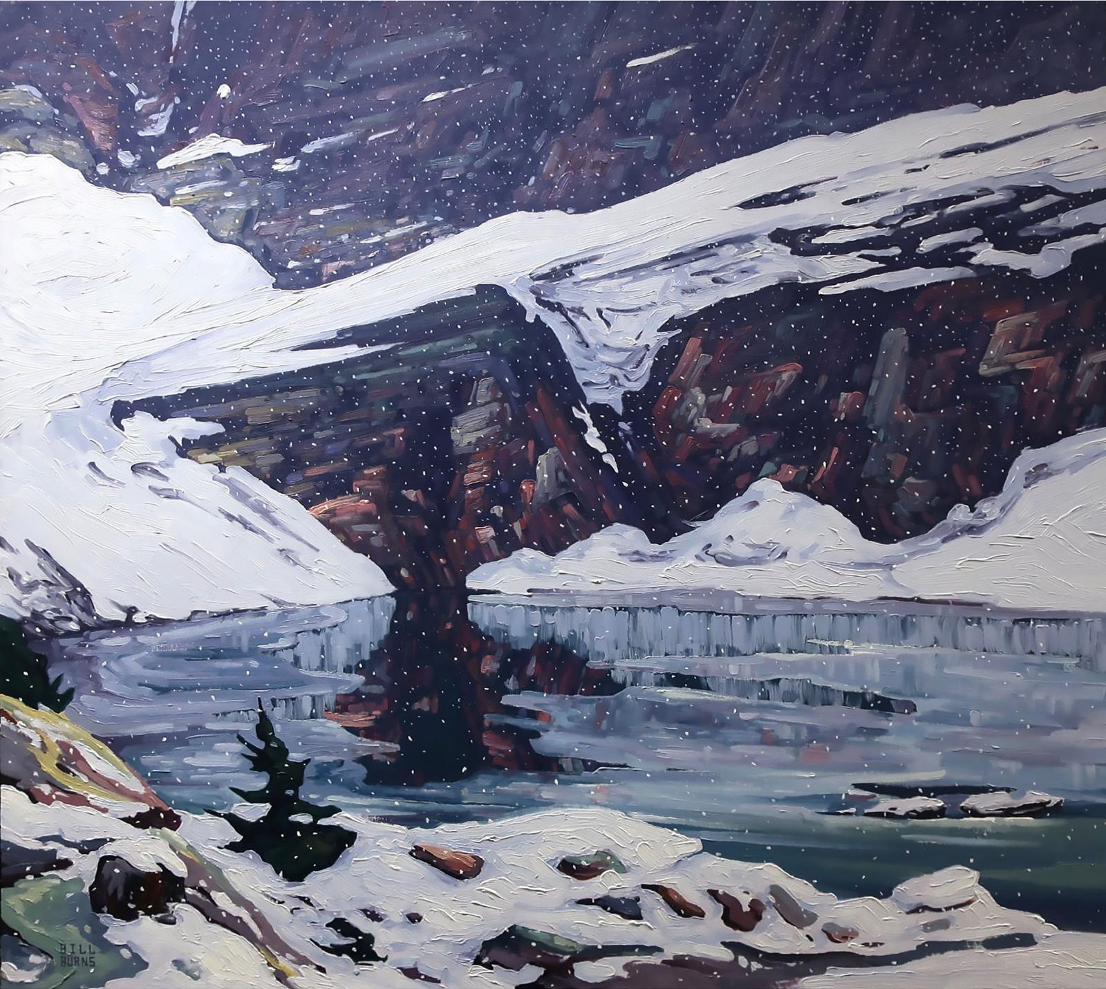 Bill Burns (1960) - Starting To Snow, Lake Oesa - Yoho (National Park)