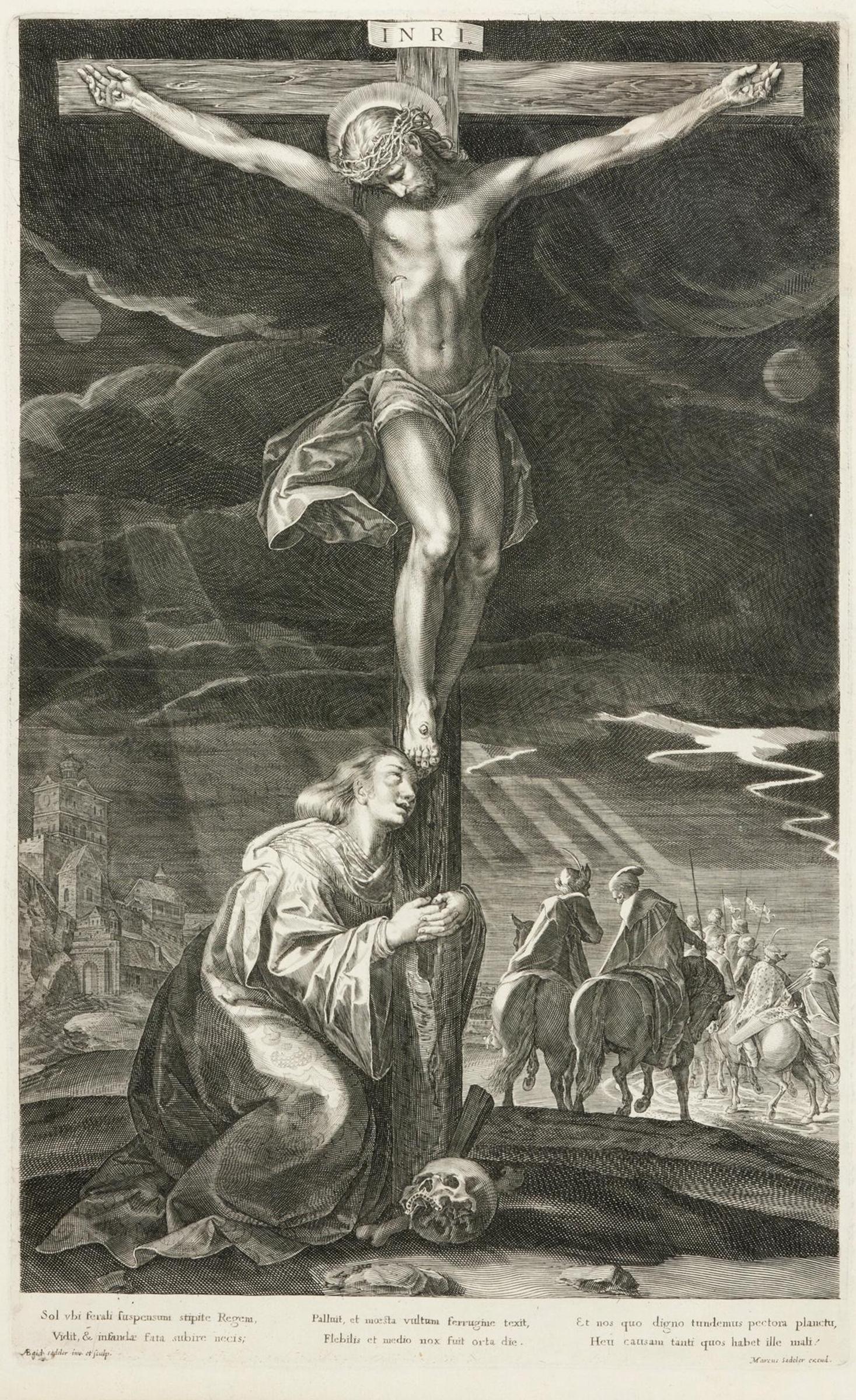 Aegidius Sadeler (1570-1629) - St. Mary Magdelene at the Foot of the Cross