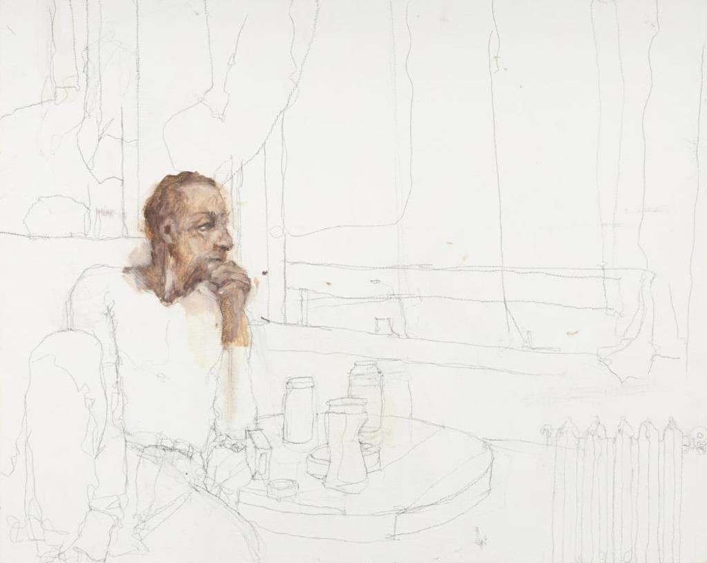 Rachel Berman (1947-2014) - Untitled - Man in Cafe