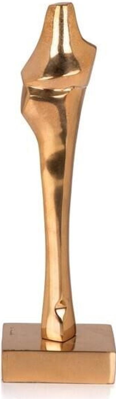 May Marks (1928-2008) - Polished gilt bronze abstract sculpture by Canadian sculptor May Marx. Signed 'M. Marx '81' to the base. Canadian