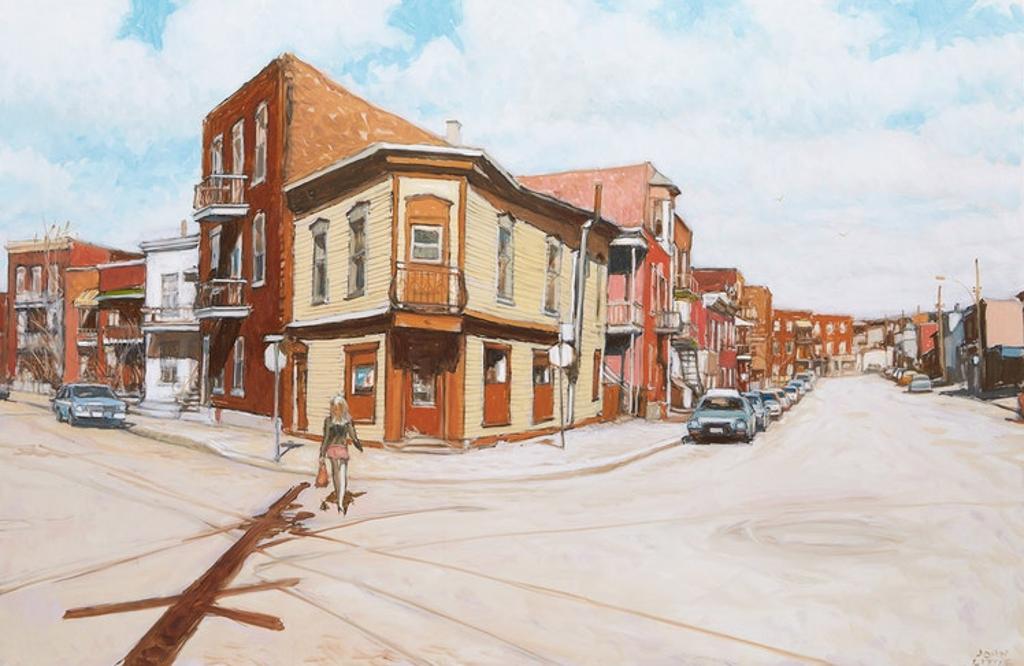 John Geoffrey Caruthers Little (1928-1984) - Corner Grocery at Ste. Clotilde, Bourassa and Cote St. Paul
