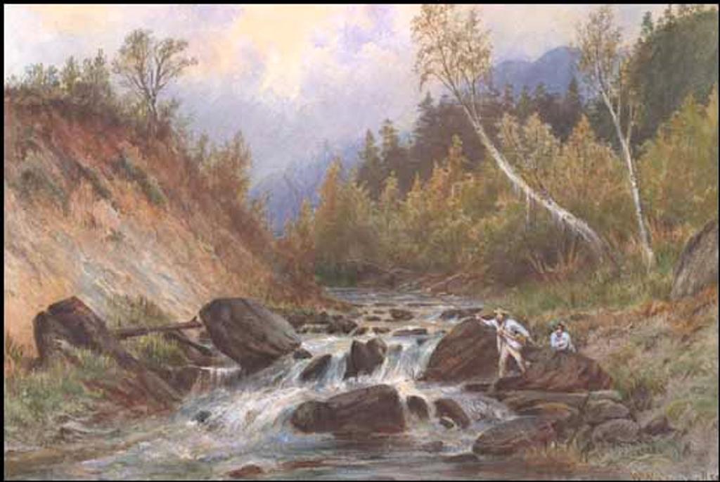 William Nicoll Cresswell (1822-1888) - On the St. Vrain, South 10 Miles from Long's Peak (Rocky Mountain National Park), Colorado