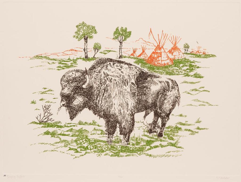 Gerald Folster (1955) - Grazing Buffalo