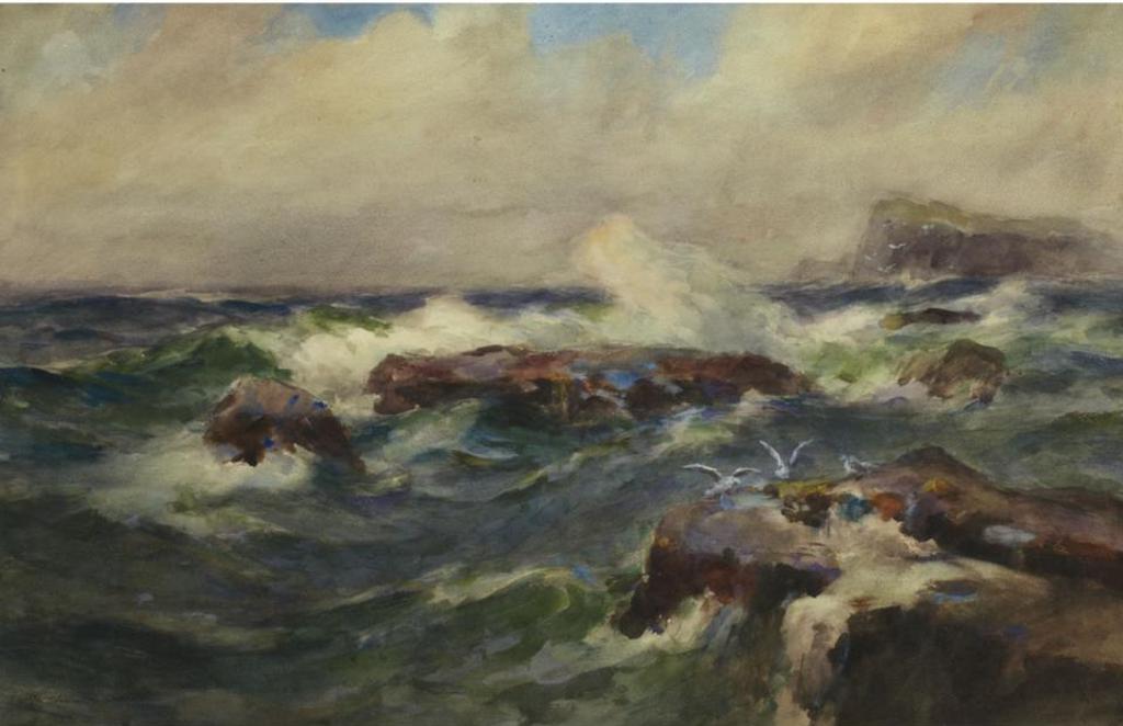 William St. Thomas Smith (1862-1947) - Sea Coast In Storm