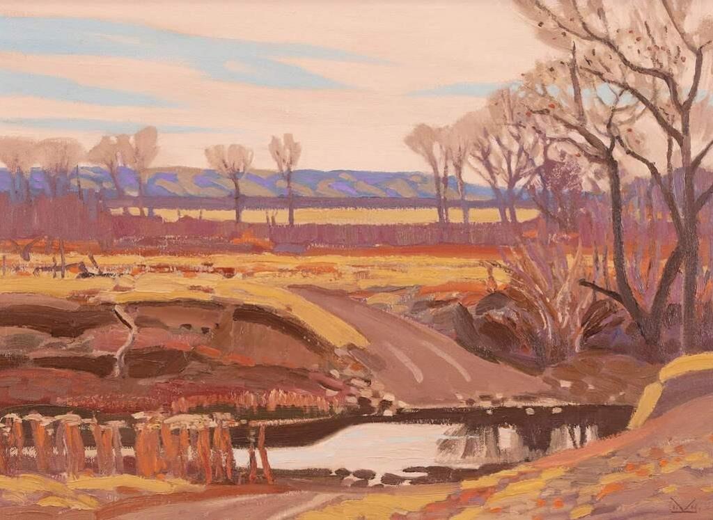 Illingworth Holey (Buck) Kerr (1905-1989) - River Crossing, Quappelle Valley (East Of Craven Sask.; 1975