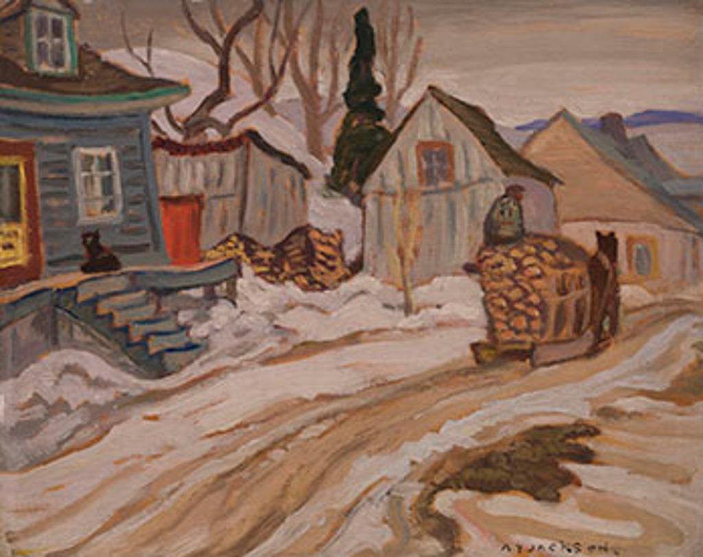 Alexander Young (A. Y.) Jackson (1882-1974) - St. Joachim, Quebec / Houses in Winter (verso)