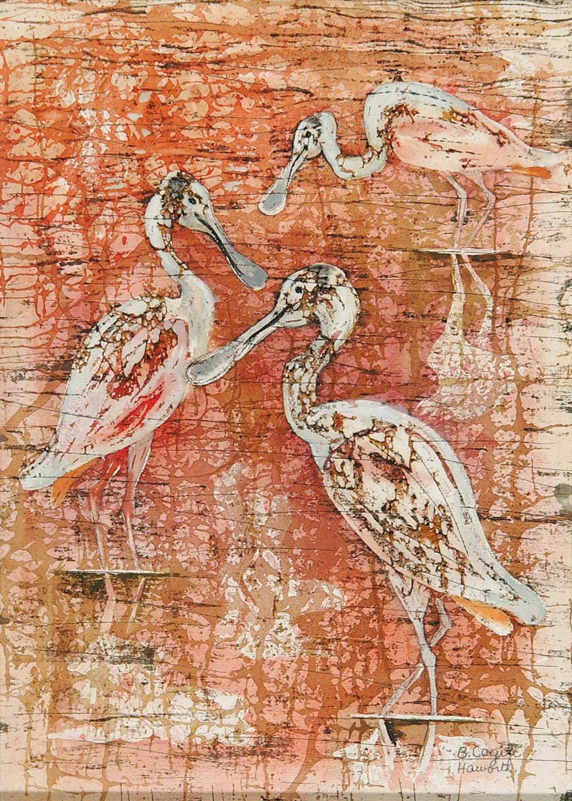 Zema Barbara (Bobs) Cogill Haworth (1904-1988) - Roseate Spoonbills