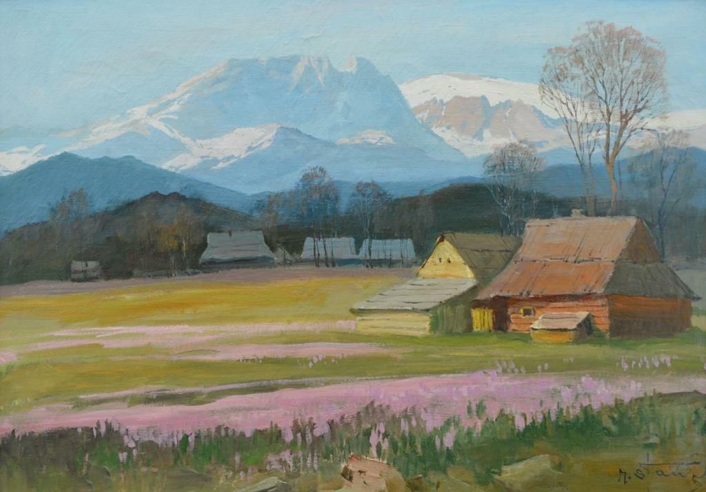 Michal Stanko (1901-1969) - Spring View of Mount Giewont