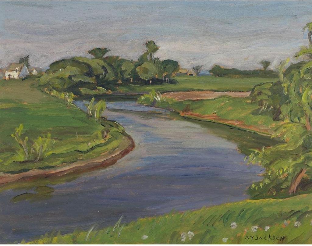 Alexander Young (A. Y.) Jackson (1882-1974) - Yamaska River At St. Cesaire, Que., June 1963