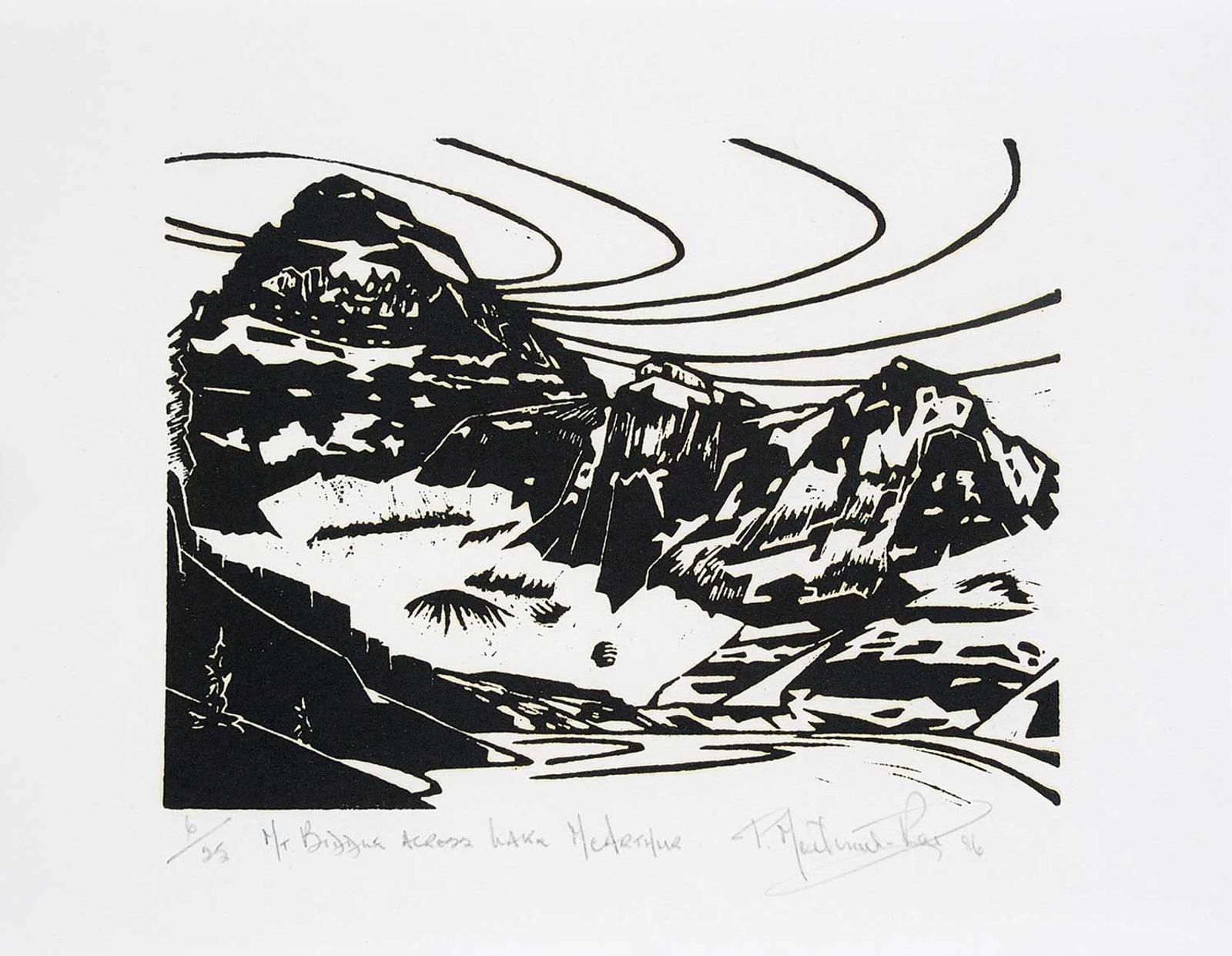 Peter Mortimer-Rae (1931) - Mt. Biddle Across Lake McArthur  #6/25