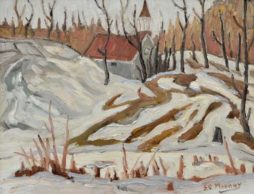 Sidney Charles Mooney (1927-1992) - Church in Snow