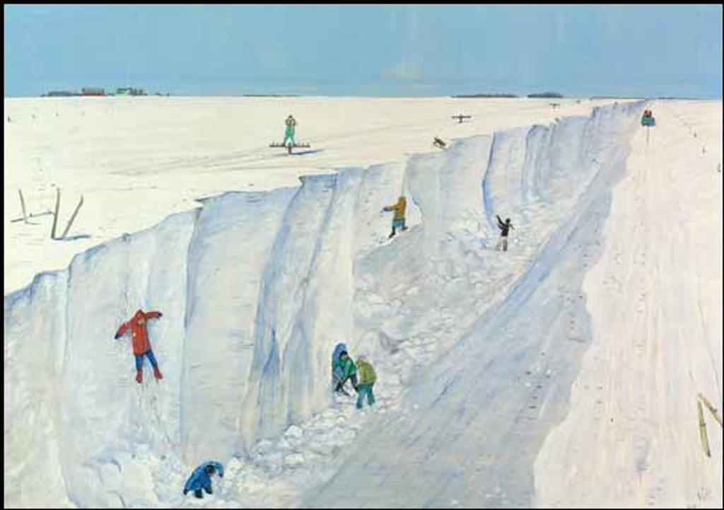William Kurelek (1927-1977) - After the Blizzard in Manitoba