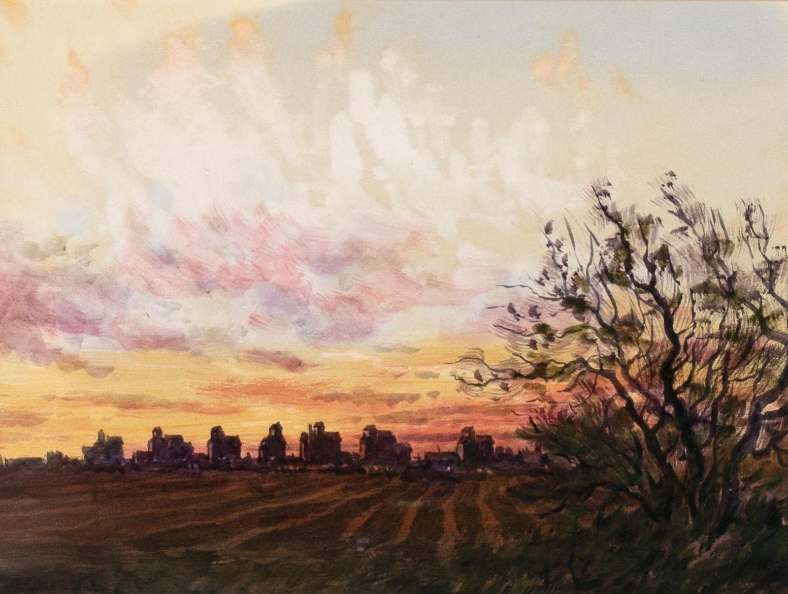 Ernest (Ernie) Luthi (1906-1983) - Prairie Sunset At Davidson