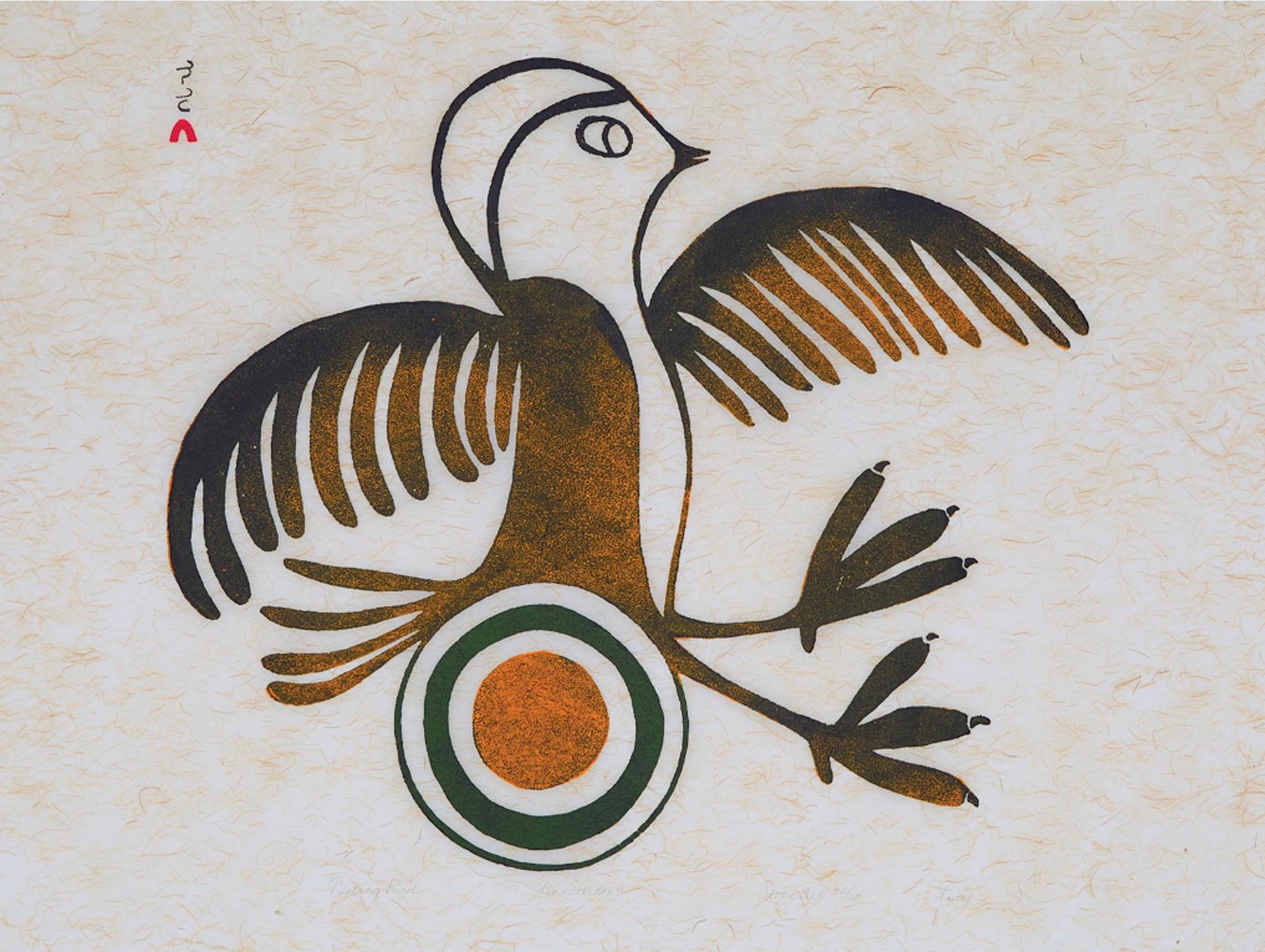 Lucy Qinnuayuak (1915-1982) - Nesting Bird, 1969