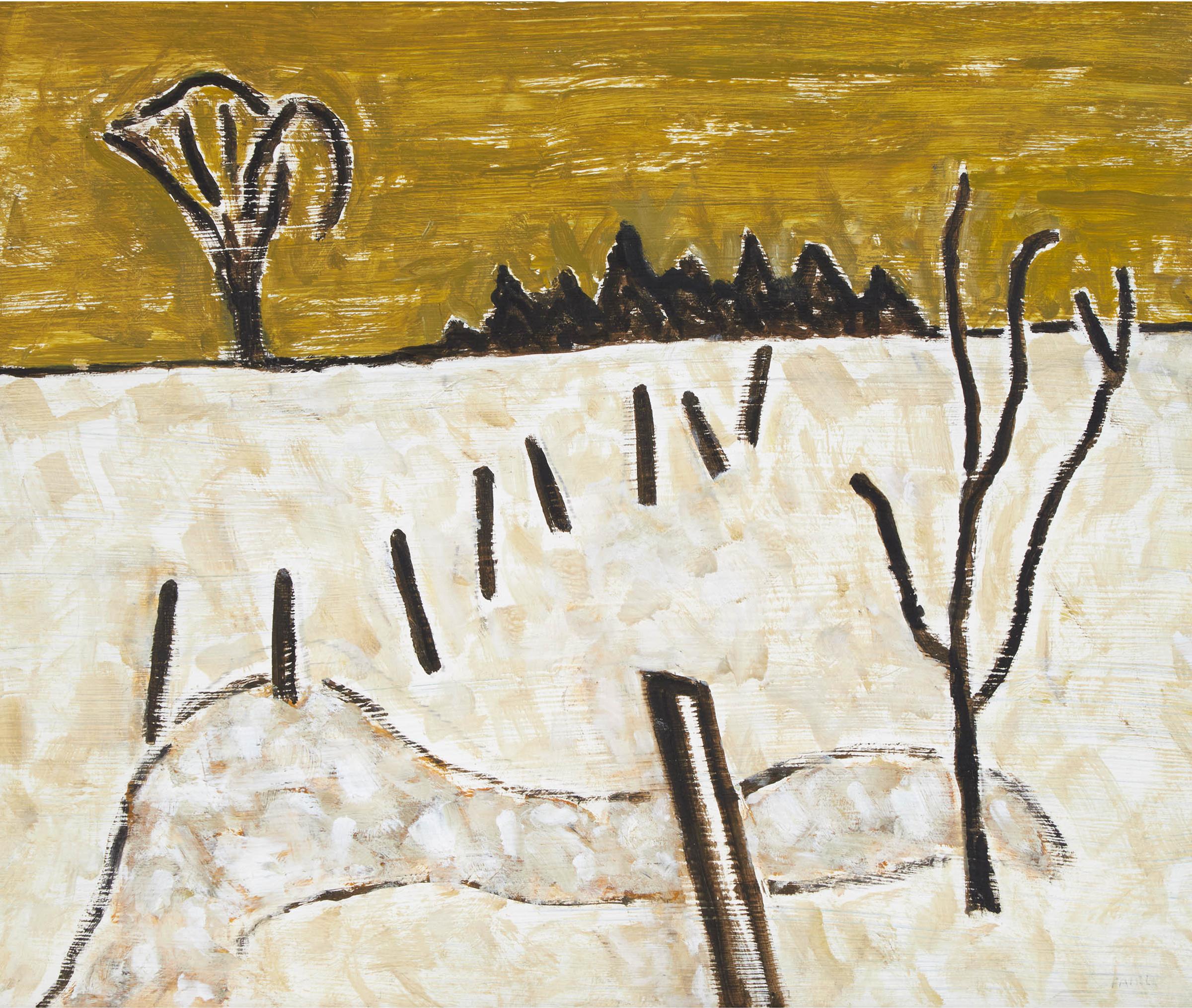 Barker Fairley (1887-1986) - Elm, Cedar, Snow, 1971