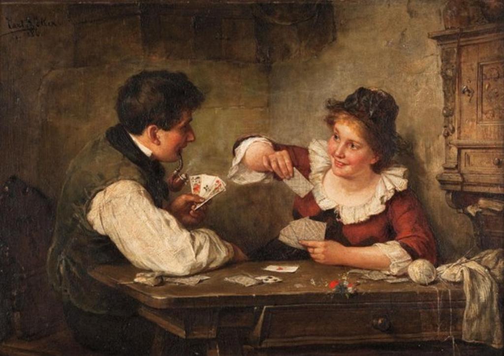 Karl Boker (1836-1905) - A Quiet Game