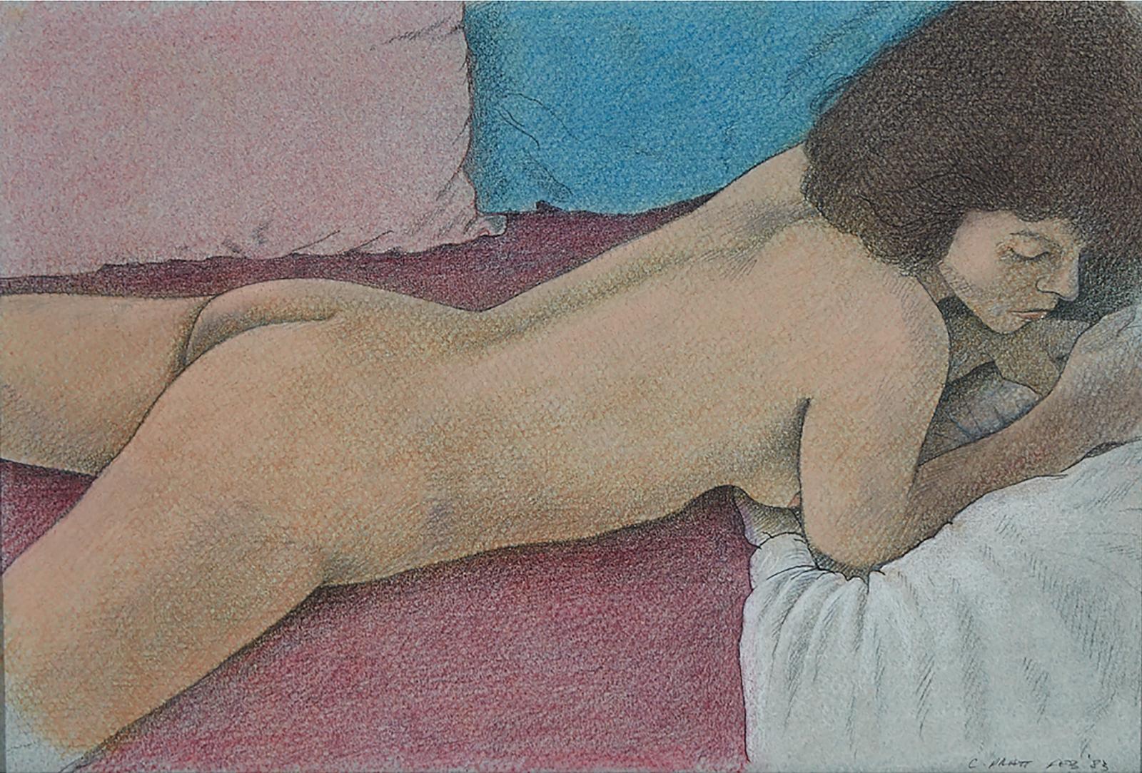 Christopher John Pratt (1935-2022) - Nude With Coloured Pillows, 1983