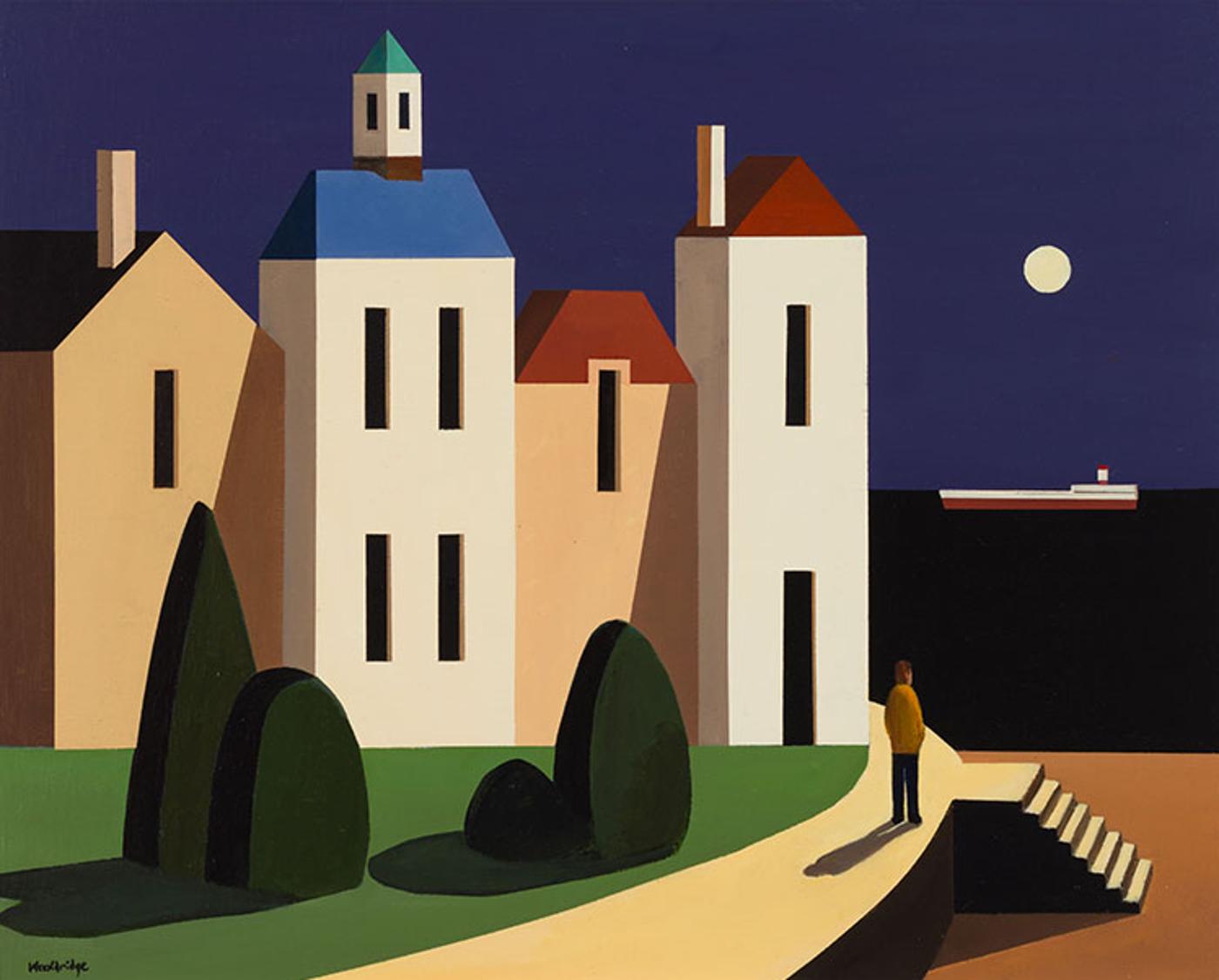 Andy Wooldridge (1949-2024) - Night at Ship's Point - De Chirico Beach
