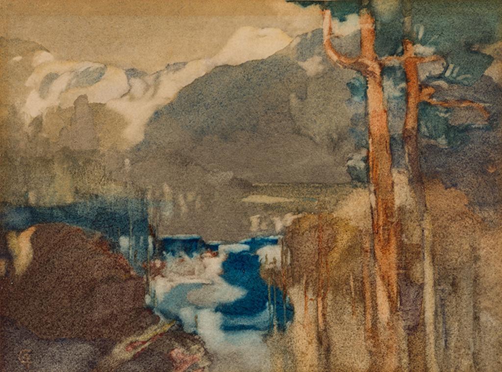 Charles John Collings (1848-1931) - Untitled Mountain and Lake