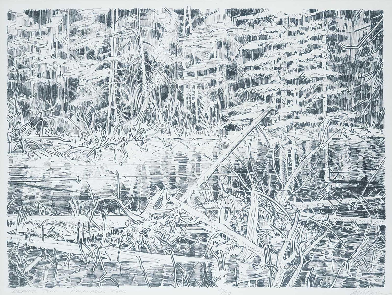 Edward William (Ted) Godwin (1933-2013) - Beaver Pond - Kananaskis Road  #15/50