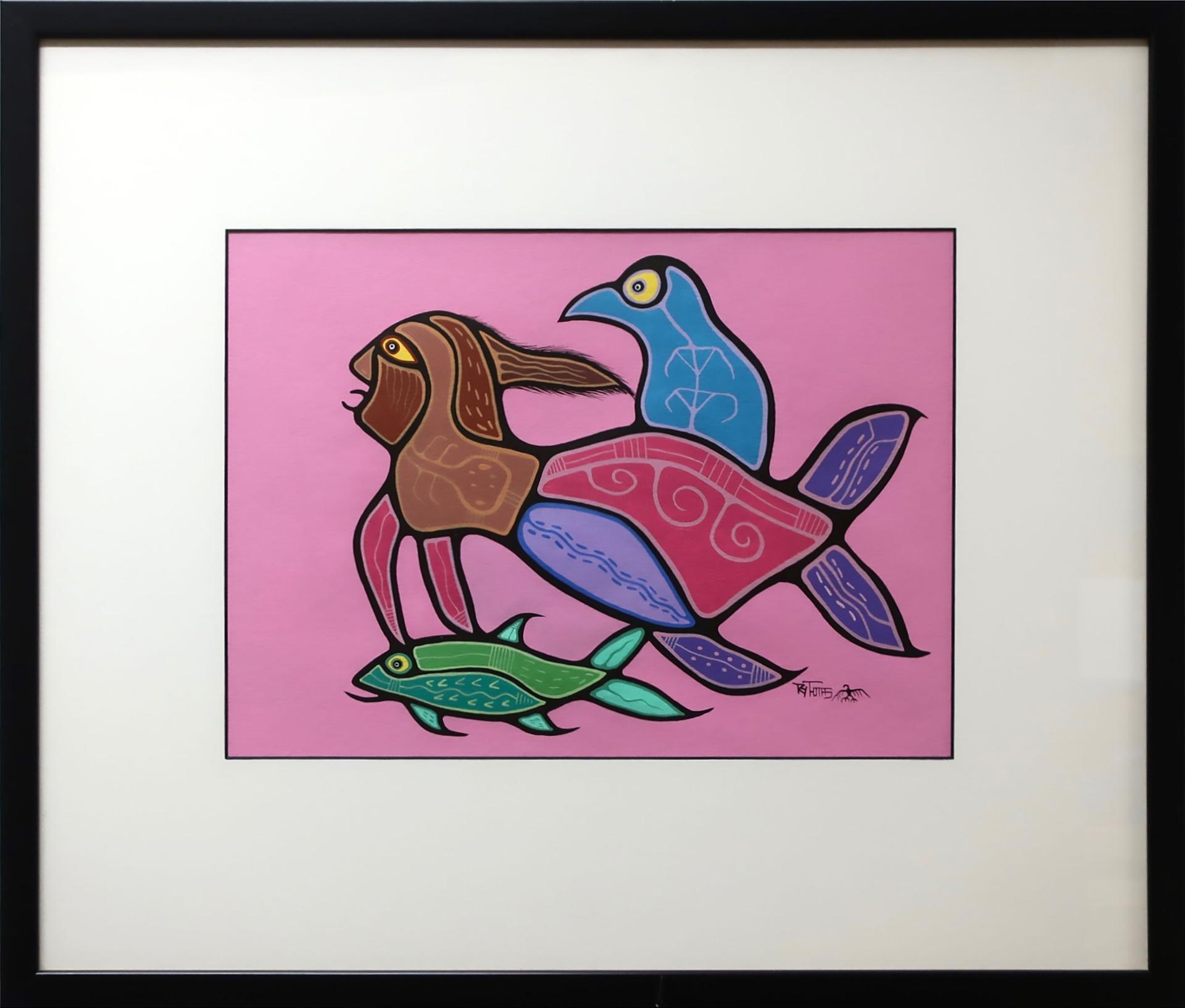 Roy Thomas (1949-2004) - Untitled (Fish & Bird With Mermaid)