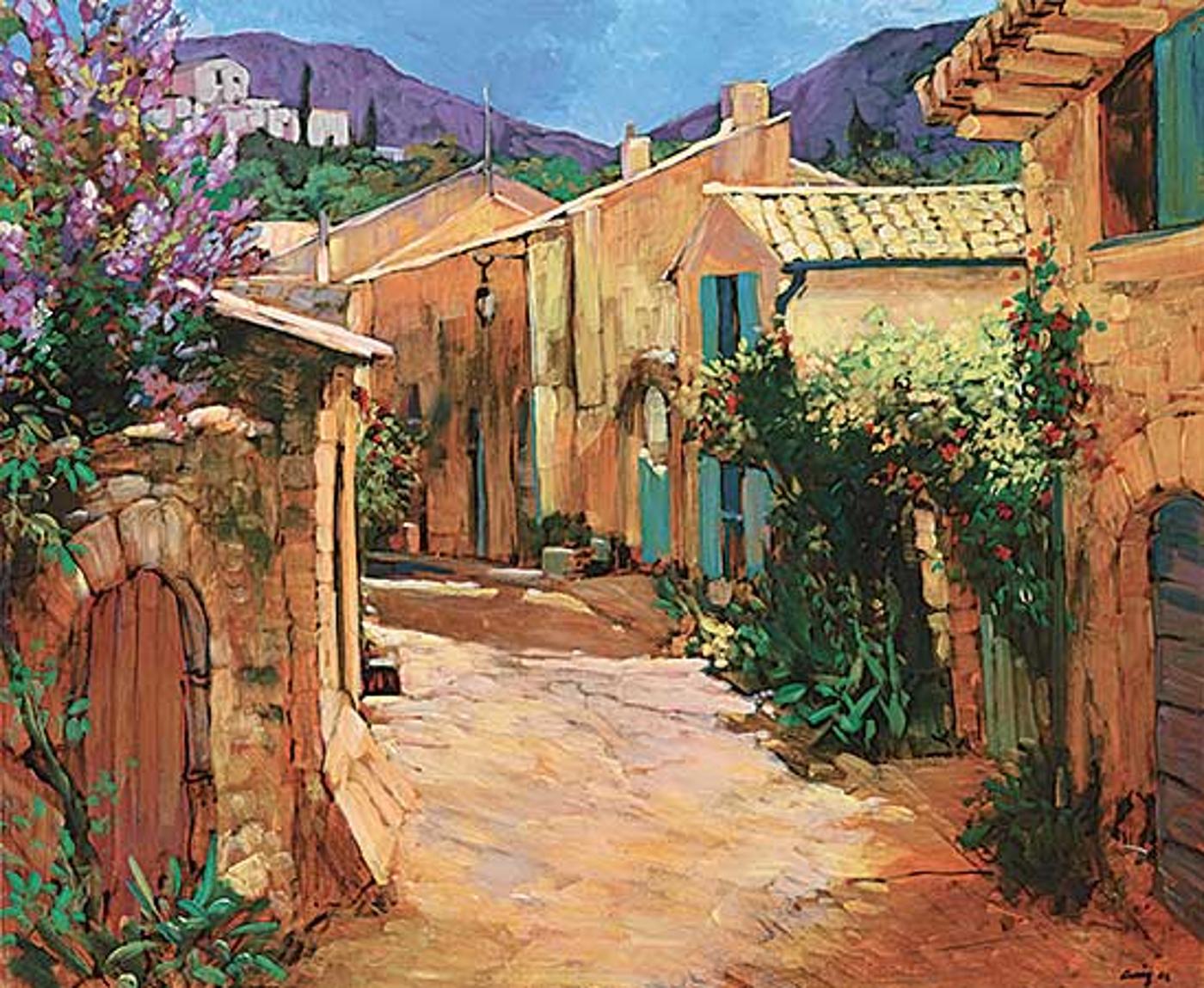 Philip Craig (1951) - Street in Tuscany [Lilac Time]