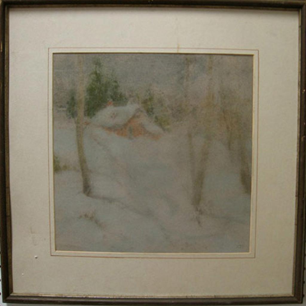 Charles Ernest de Belle (1873-1939) - Snow Covered Cabin