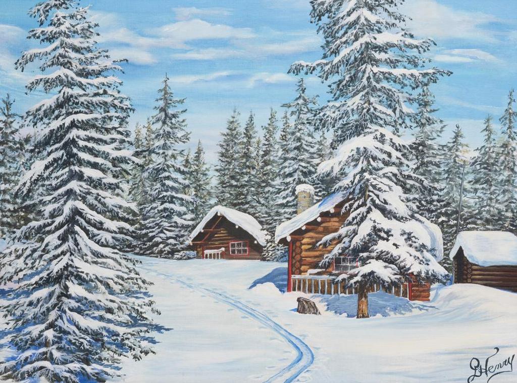 Fran Henry (1942-1988) - Winter Cabins