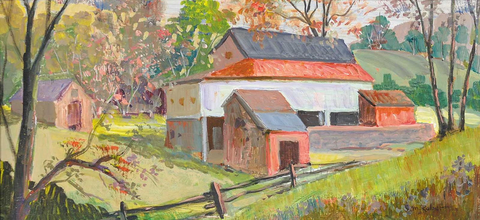 Sarah Margaret Armour Robertson (1891-1948) - Untitled - Farm with the Red Barn