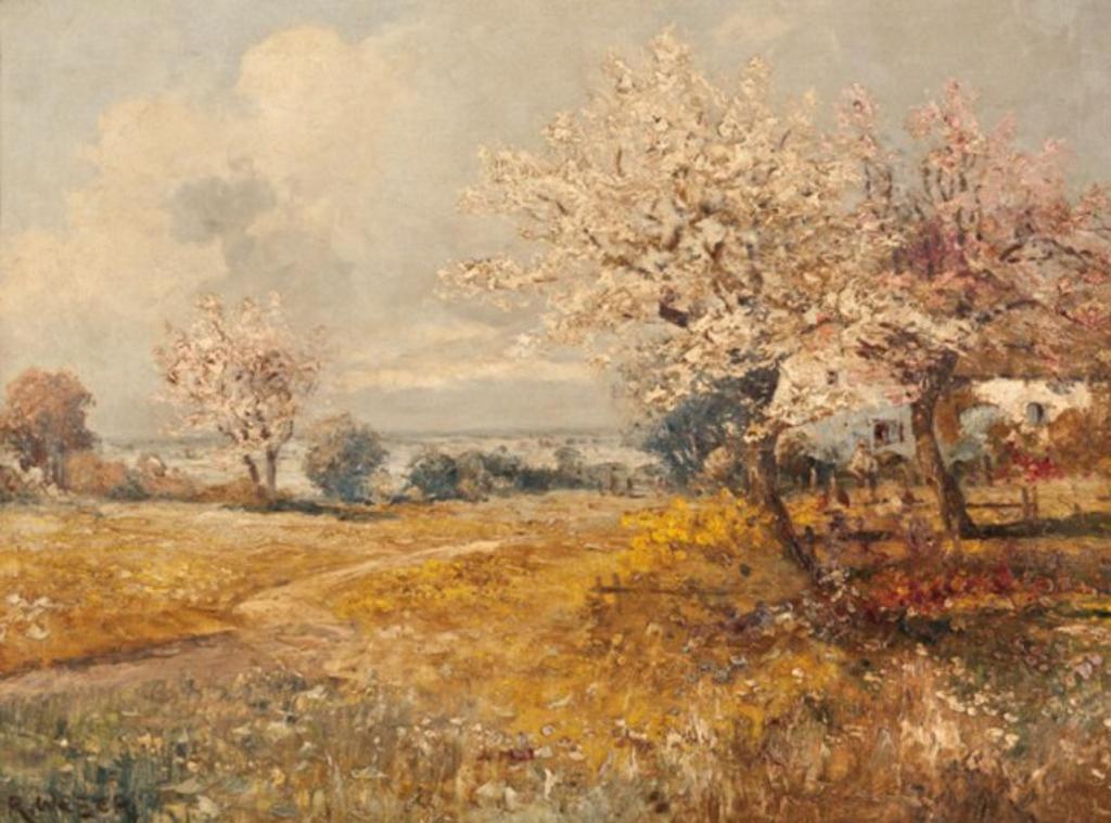 Rudolf Weber (1872-1949) - Blossoming Orchard