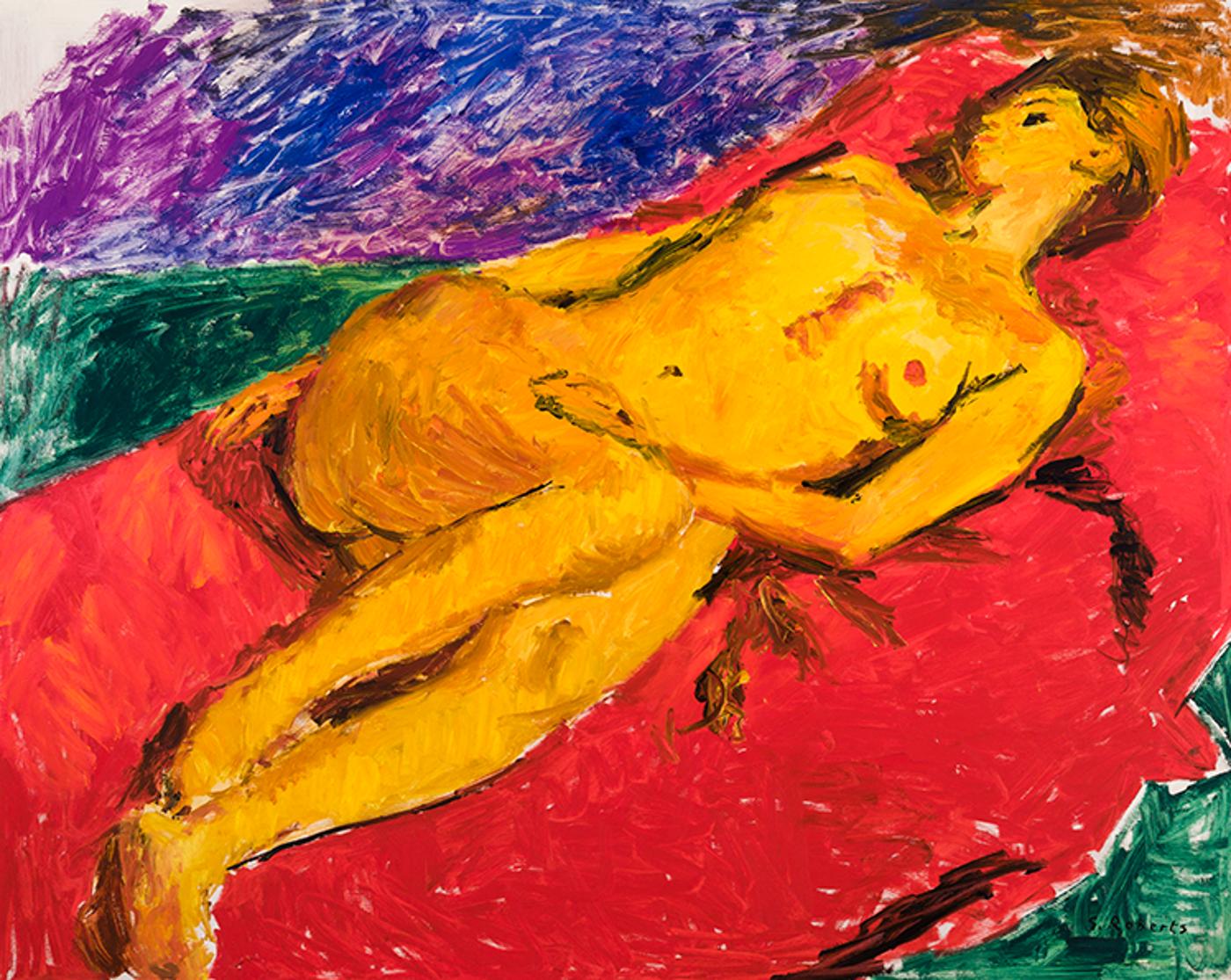 William Goodridge Roberts (1921-2001) - Nude on Red Cloth