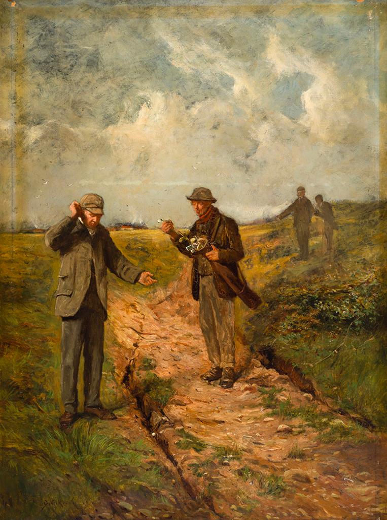 George W. Aikman (1830-1905) - Gullane Links - A Bad Lie
