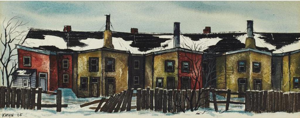 John Kasyn (1926-2008) - Row Of Houses