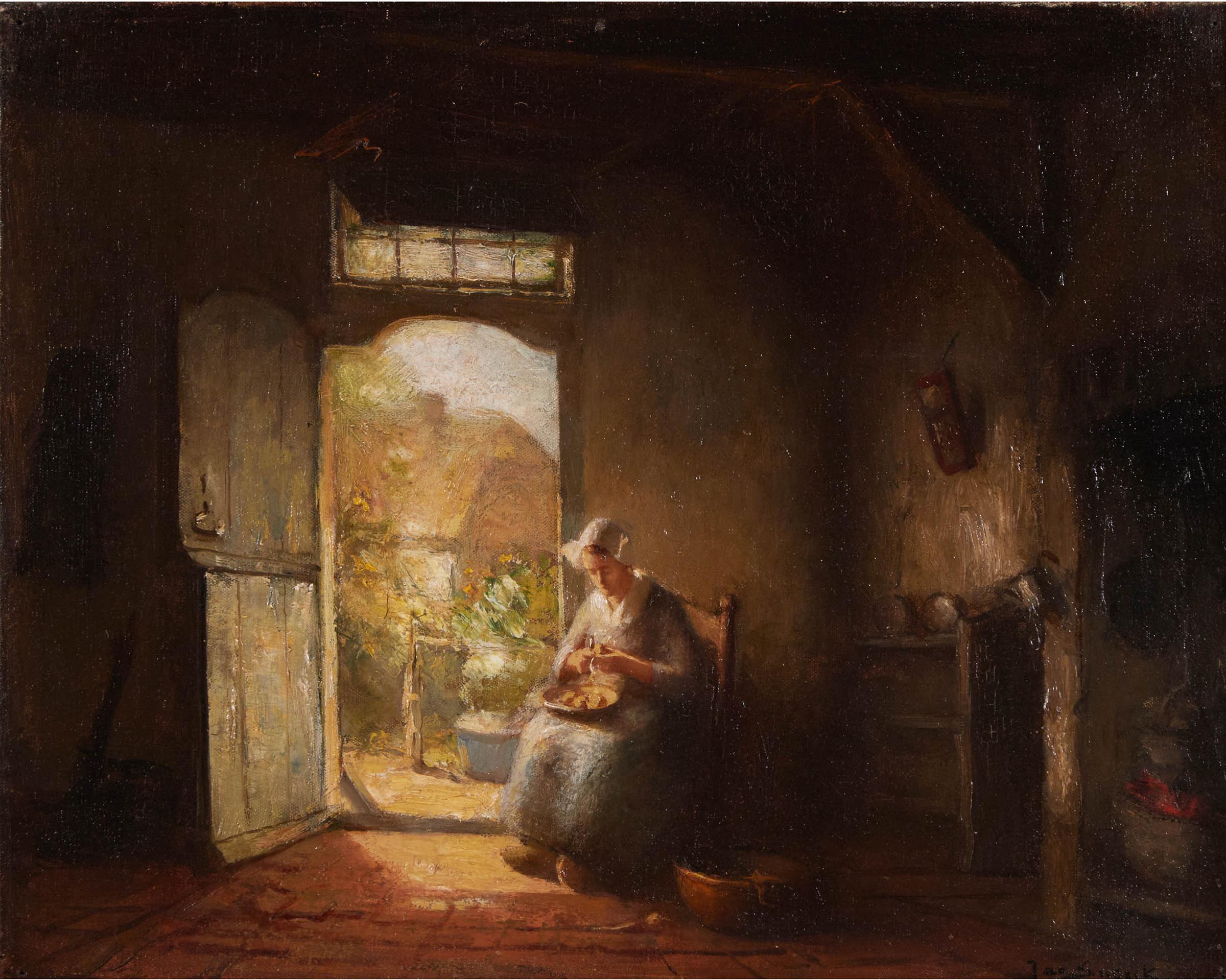 Jacob Cornelis Snoeck - Peeling Potatoes