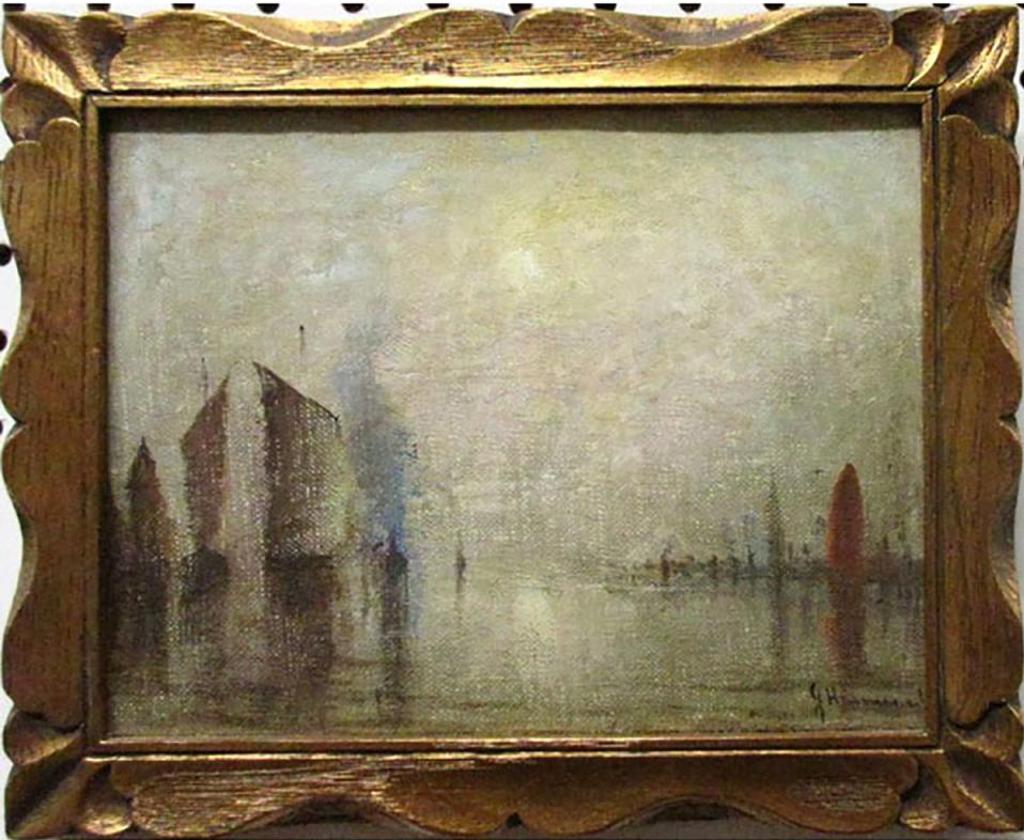 John A. Hammond (1843-1939) - Untitled (Moonlit Harbour)