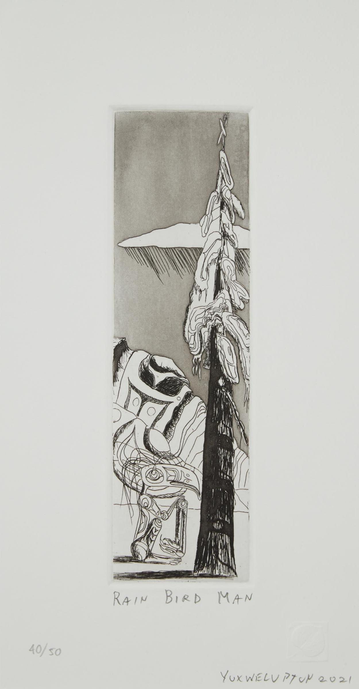 Lawrence Paul Yuxweluptun (1957) - Rain Bird Man, 2021