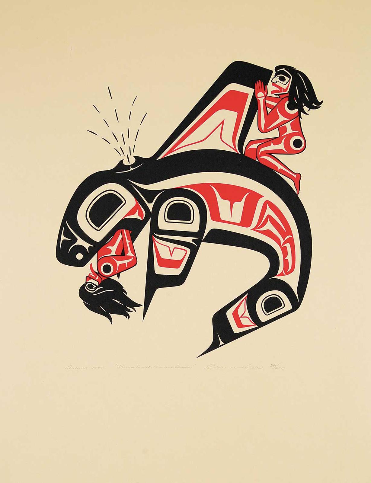 Clarence A. Wells (1950) - Killer Whale, Man and Woman  #39/200