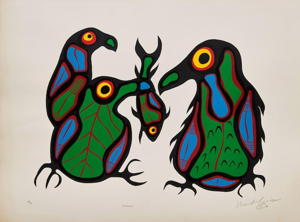 Norval H. Morrisseau (1931-2007) - Seagulls