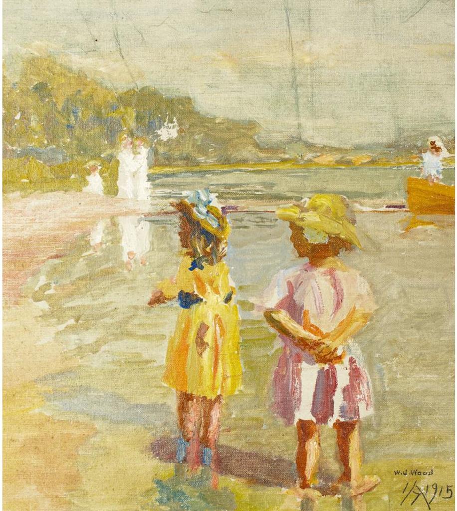 William John Wood (1877-1954) - Children On The Beach