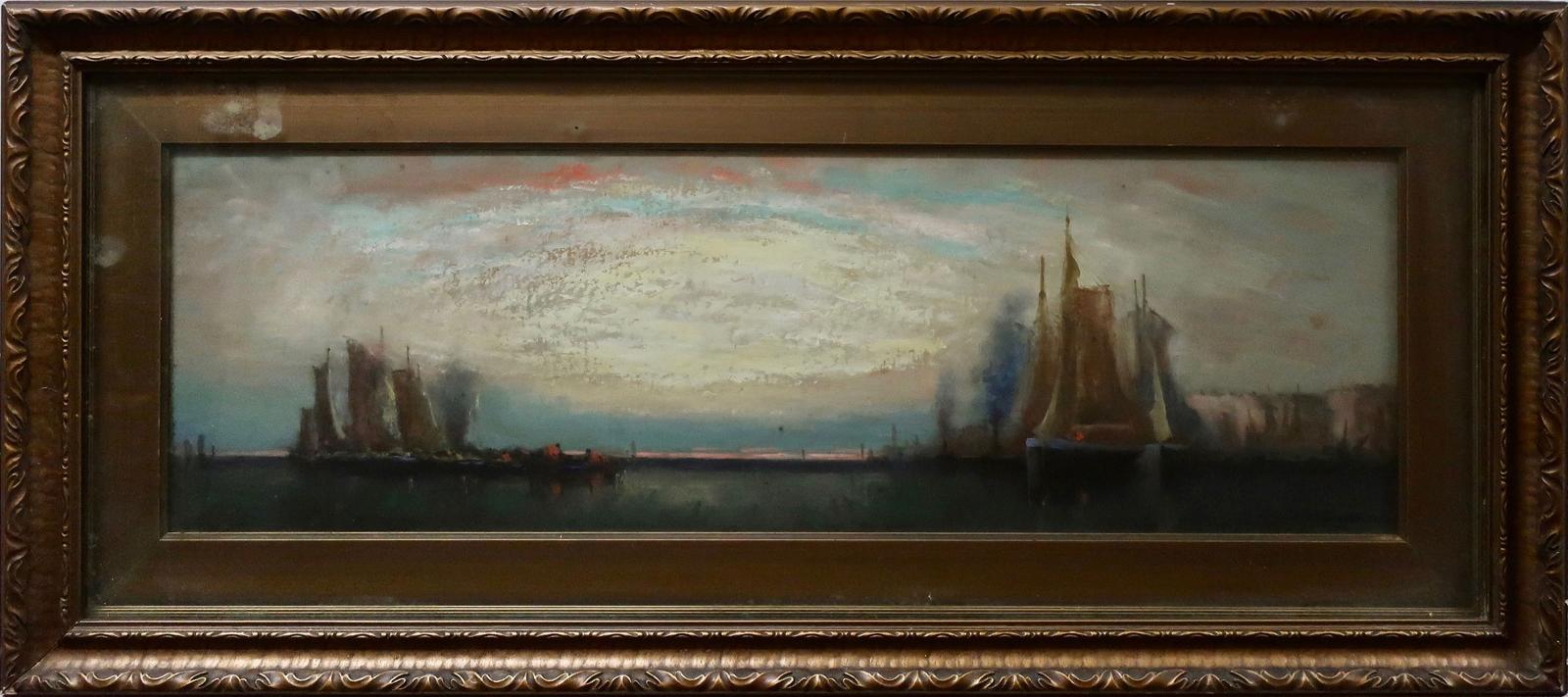 John A. Hammond (1843-1939) - Untitled (Herring Fishing Boats At Dawn, Bay Of Fundy)