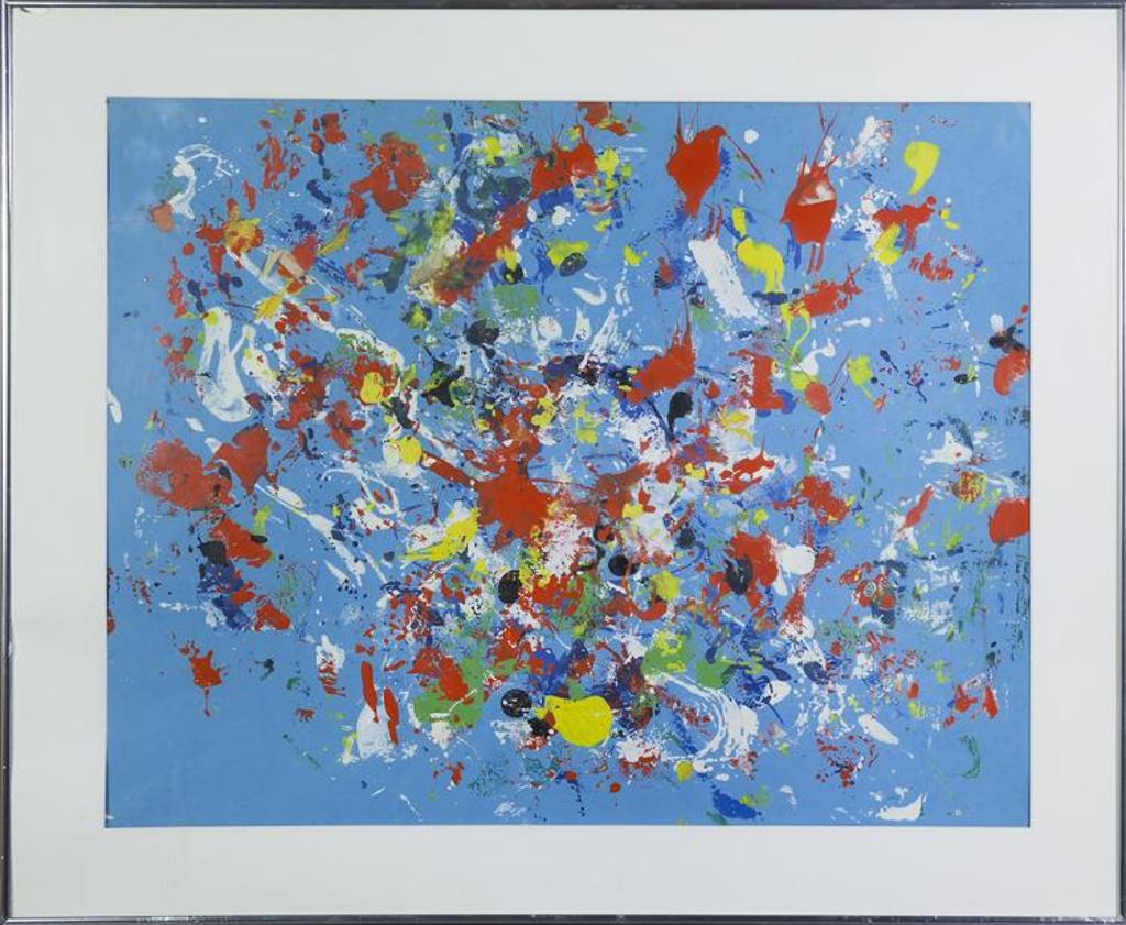 Roger Ing (1933-2008) - Untitled - Abstract With Light Blue Background